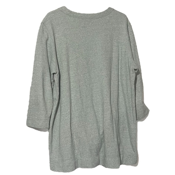 Soft Surroundings Scoopneck Sweatshirt Teal Size XL Lounge Oversized Comfy - Picture 2 of 4